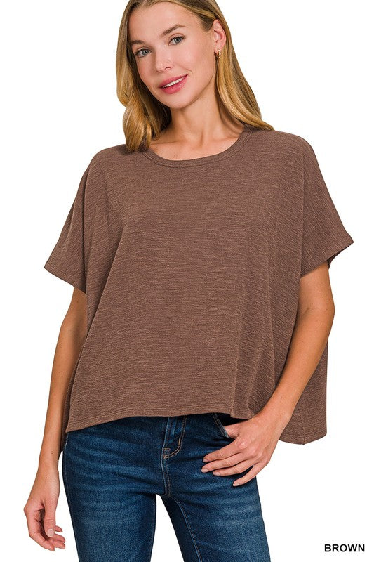 Womens Zenana Cotton Slub Tshirt