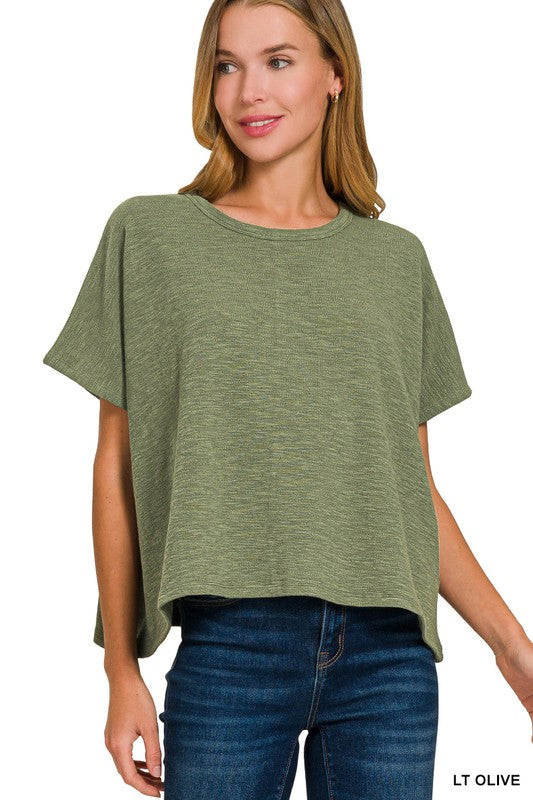 Womens Zenana Cotton Slub Tshirt