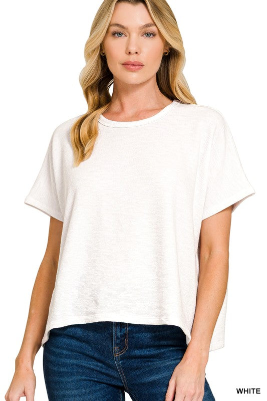 Womens Zenana Cotton Slub Tshirt