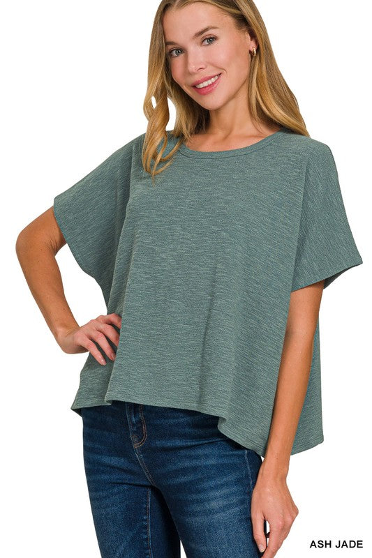 Womens Zenana Cotton Slub Tshirt