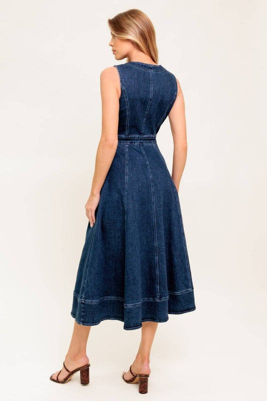 Womens Flying Tomato Zip Denim Dress