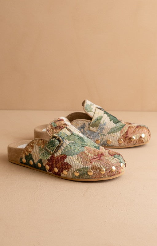 Oasis Society- The Toni - Studded Buckle Clogs