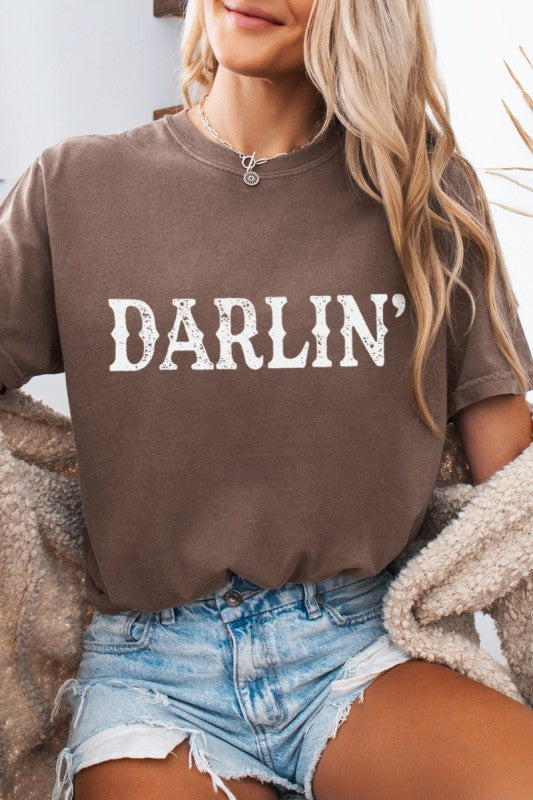 Womens Darlin' Western Graphic Tee Vintage Cowgirl Shirt
