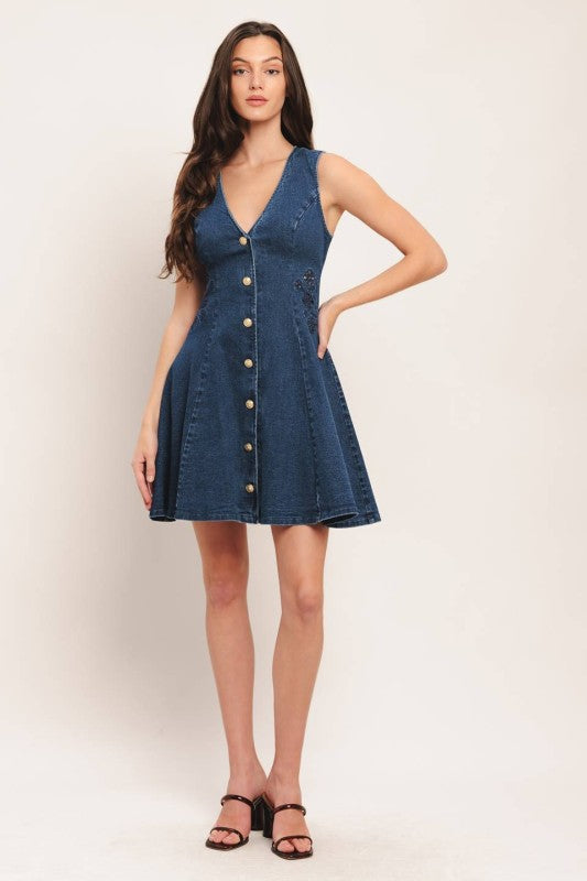 Womens Flying Tomato Denim Mini Dress