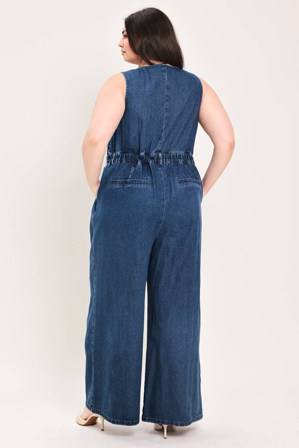 Plus Size Denim Jumpsuit