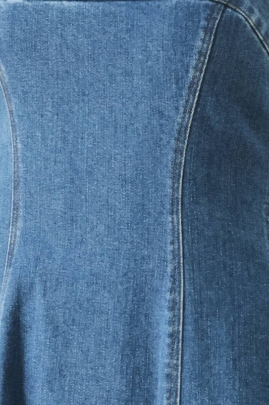 Womens Flying Tomato Midi Denim Dress