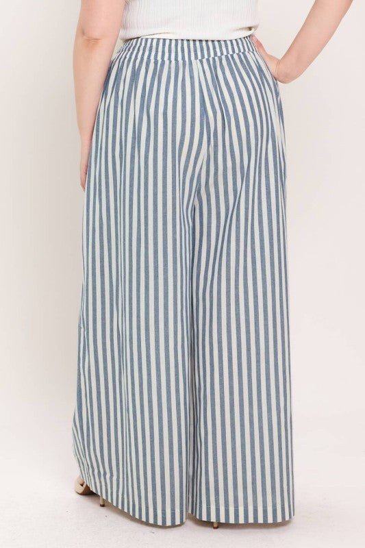 Plus Size Striped Pant