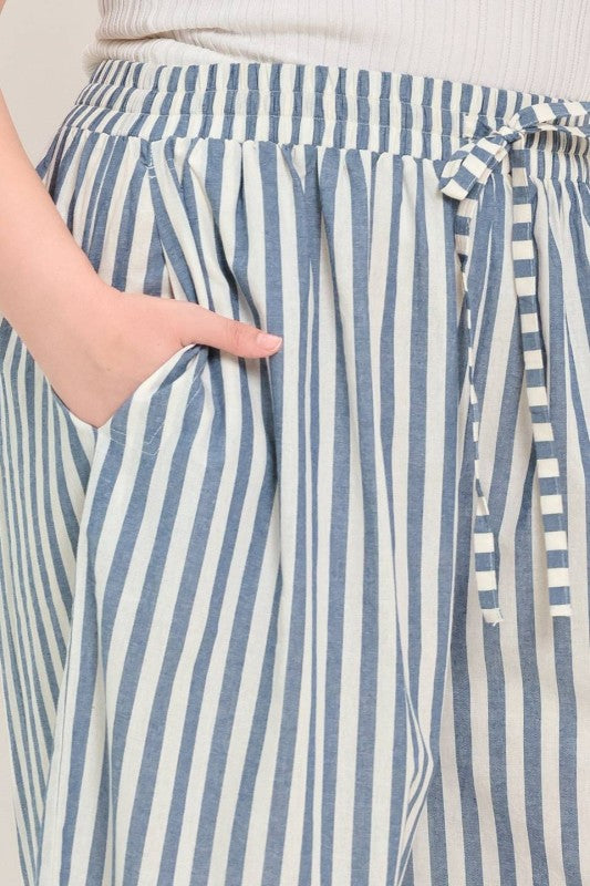 Plus Size Striped Pant