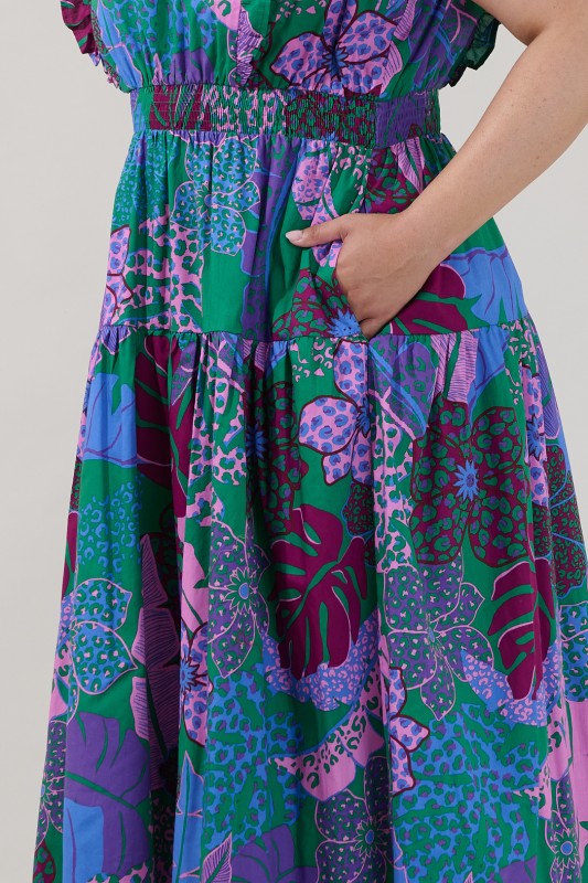 Plus Size Sugar Lips Blue Plum 100% cotton Dress