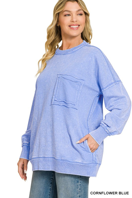 Womens French Terry Pull Over