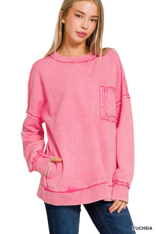 Womens French Terry Pull Over