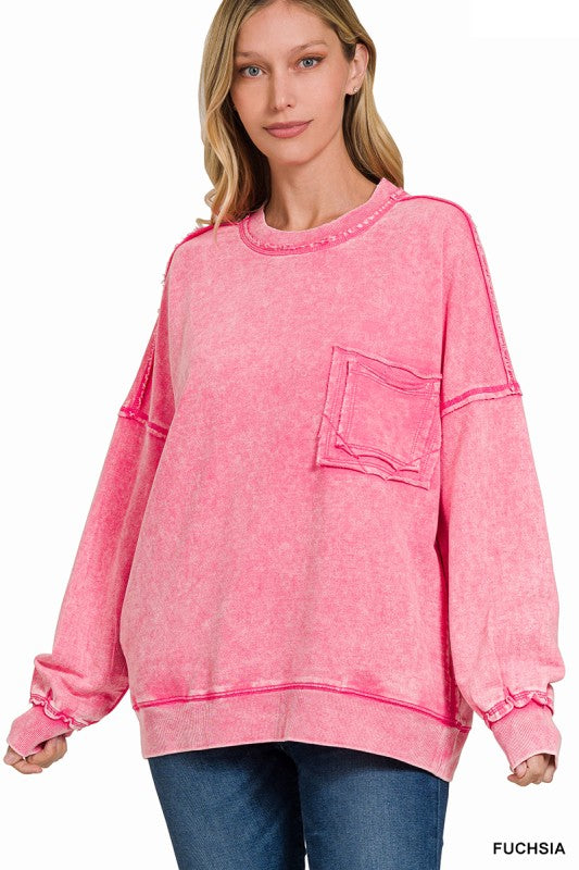 Womens French Terry Pull Over