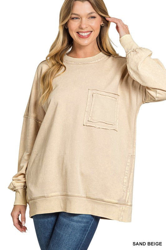 Womens French Terry Pull Over