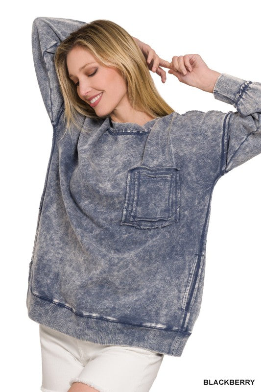 Womens French Terry Pull Over
