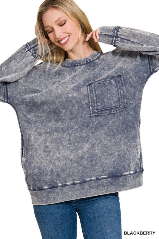 Womens French Terry Pull Over