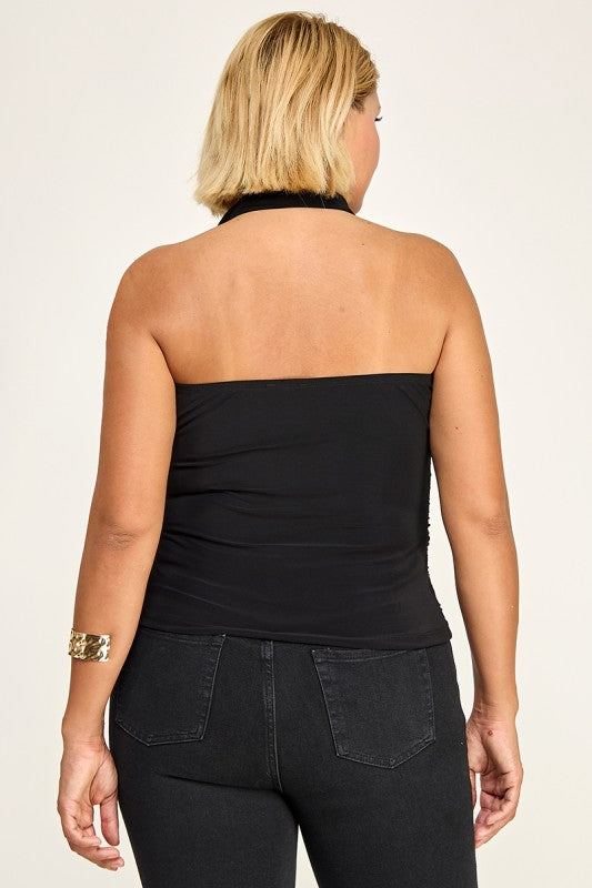 Plus Size Convertible Scarf Top