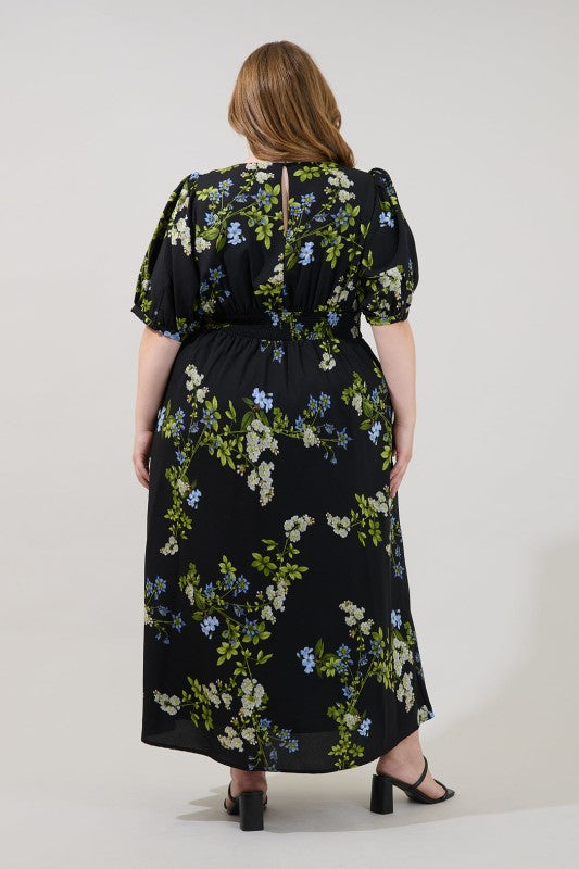 Plus Size Sugar Lips Smocked Maxi Dress