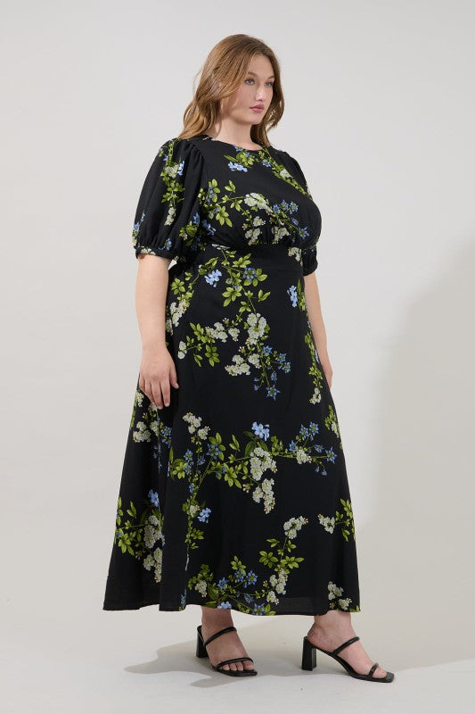 Plus Size Sugar Lips Smocked Maxi Dress