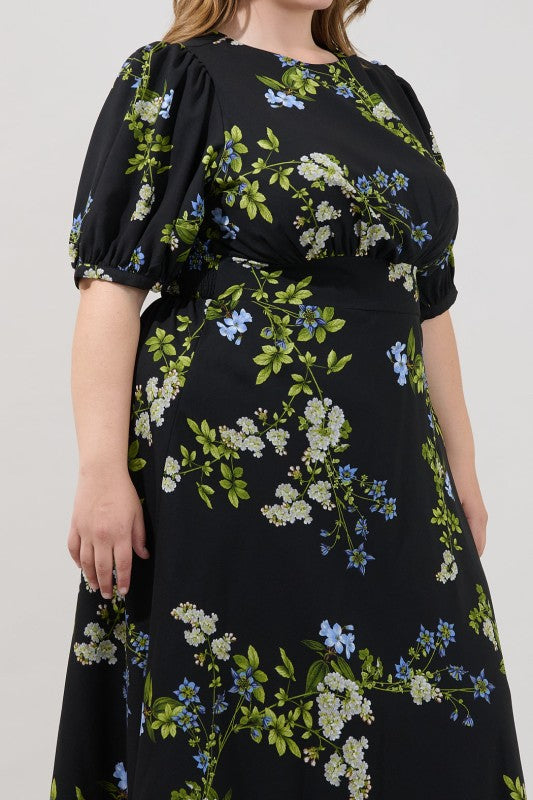 Plus Size Sugar Lips Smocked Maxi Dress
