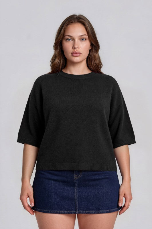 Plus Size Heathered Crewneck