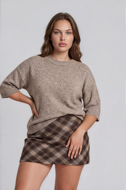 Plus Size Heathered Crewneck