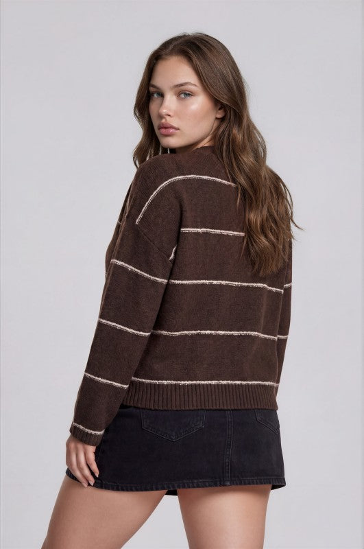Plus Size Thin Line Cardigan Sweater