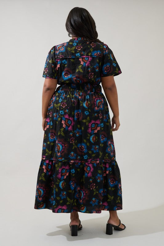 Plus Size Duna Floral Maxi Dress