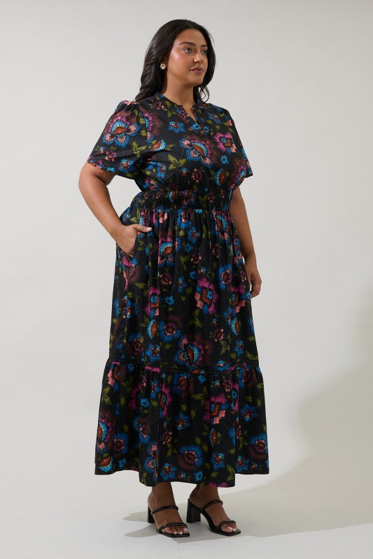 Plus Size Duna Floral Maxi Dress