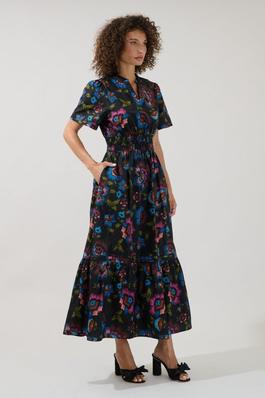 Womens Poplin Maxi Duna Floral