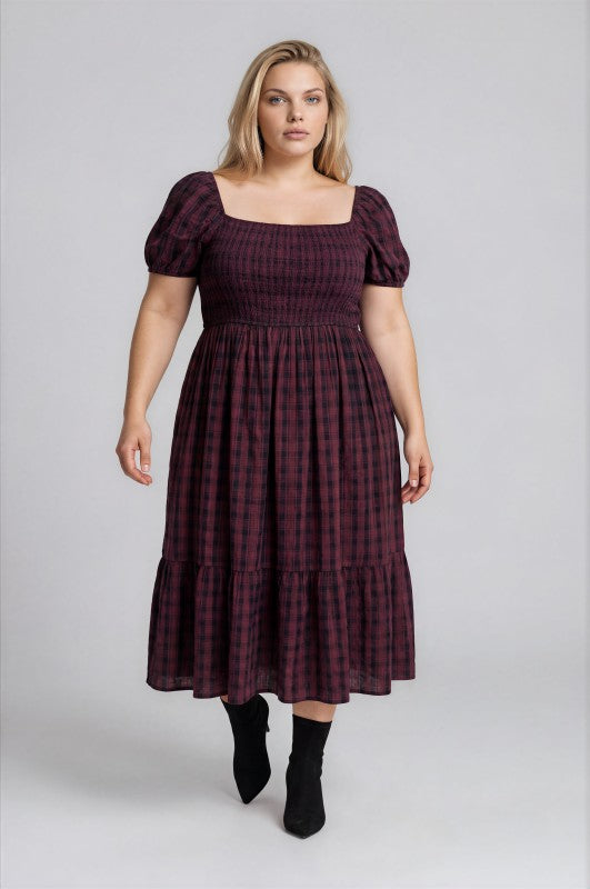 Plus Size Plaid Dress
