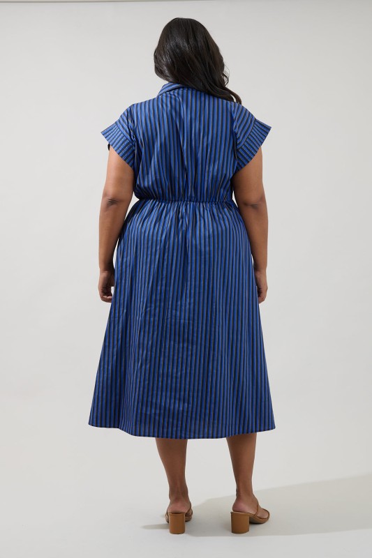 Womens and Plus Size Grenola Button Down Shirt Dress