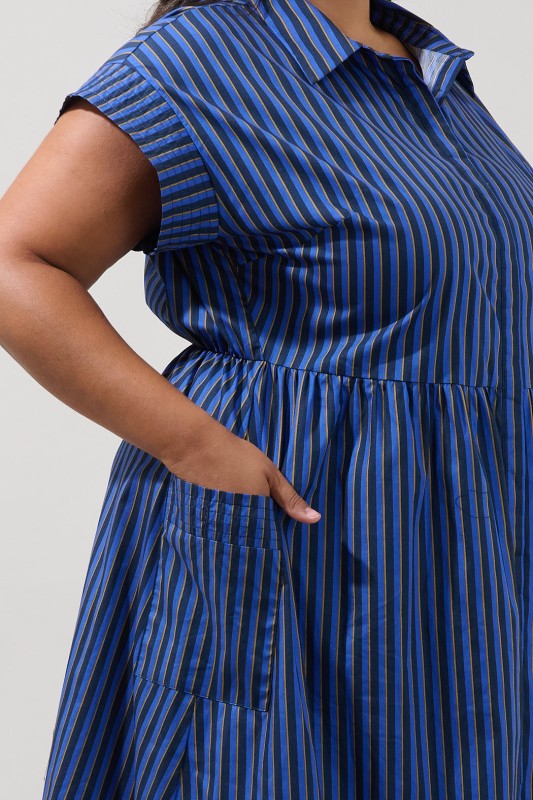 Womens and Plus Size Grenola Button Down Shirt Dress