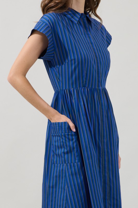 Womens and Plus Size Grenola Button Down Shirt Dress