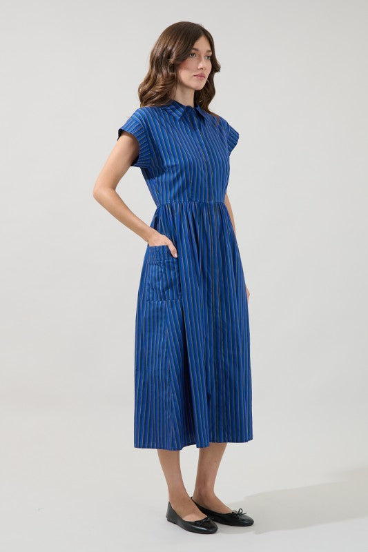 Womens and Plus Size Grenola Button Down Shirt Dress