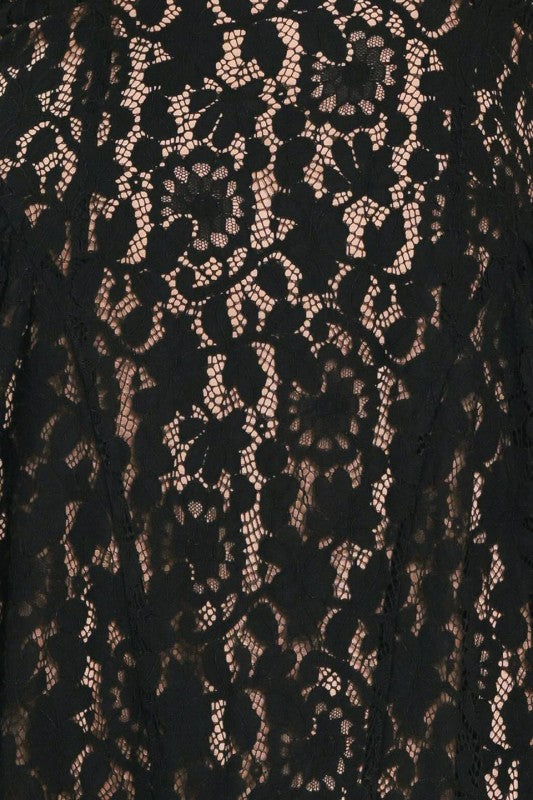 Plus Size Halter Lace Midi Dress