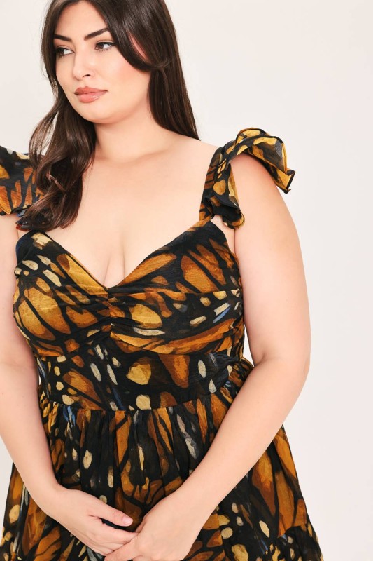 Womens & Plus Size Monarch Butterfly Maxi Dress