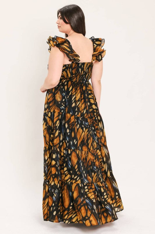 Womens & Plus Size Monarch Butterfly Maxi Dress
