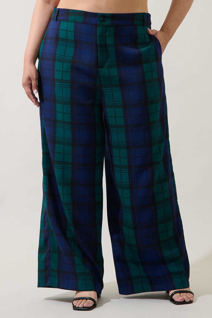 Plus Size Sugarlips Plaid Pants