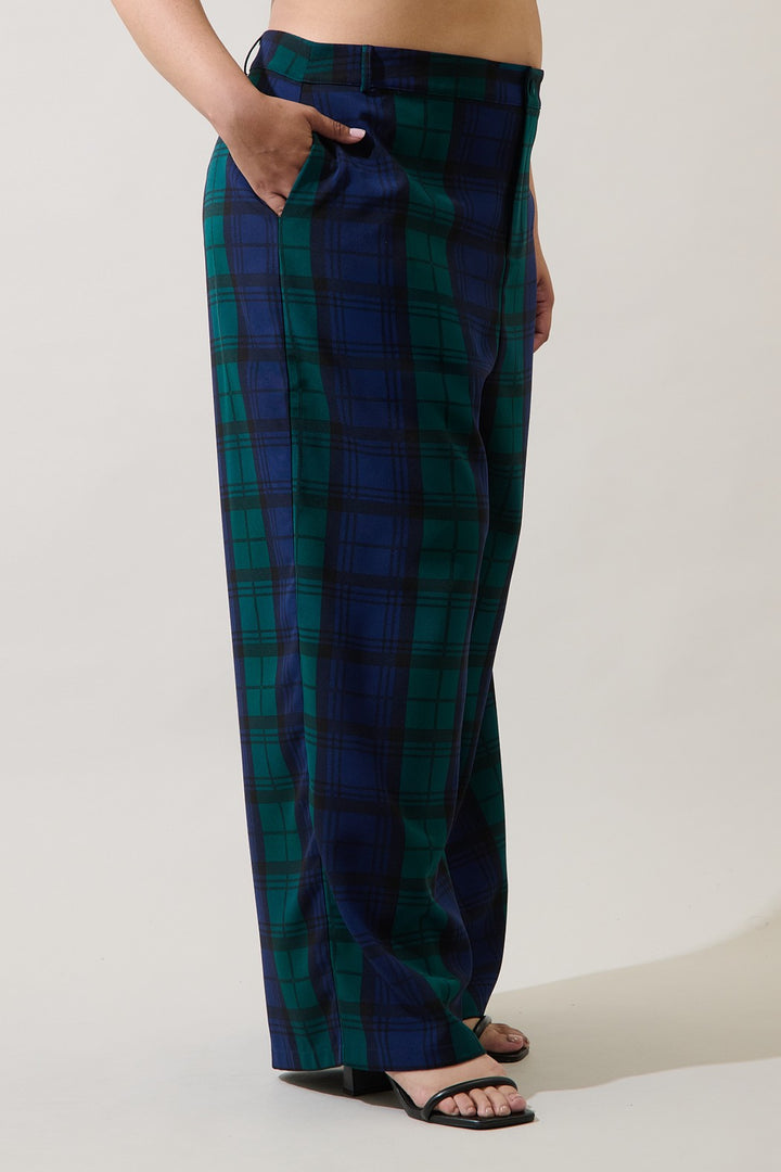 Plus Size Sugarlips Plaid Pants