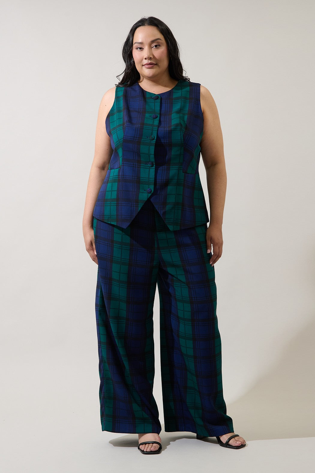 Plus Size Sugarlips Plaid Pants