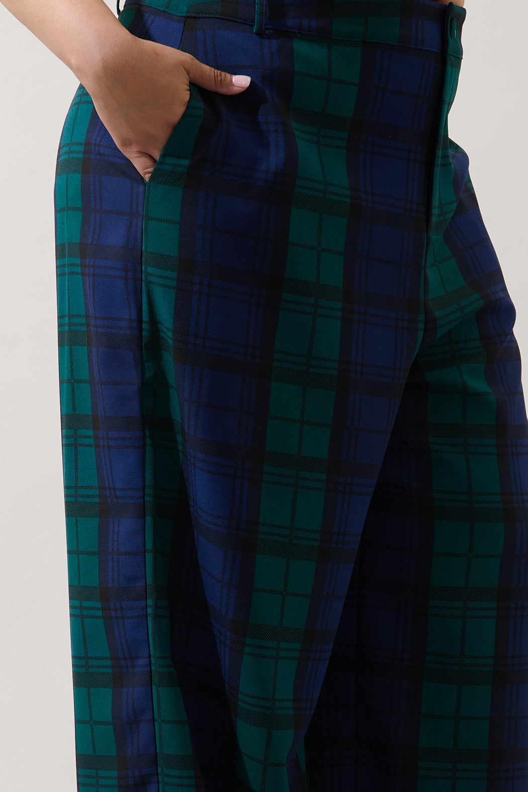 Plus Size Sugarlips Plaid Pants