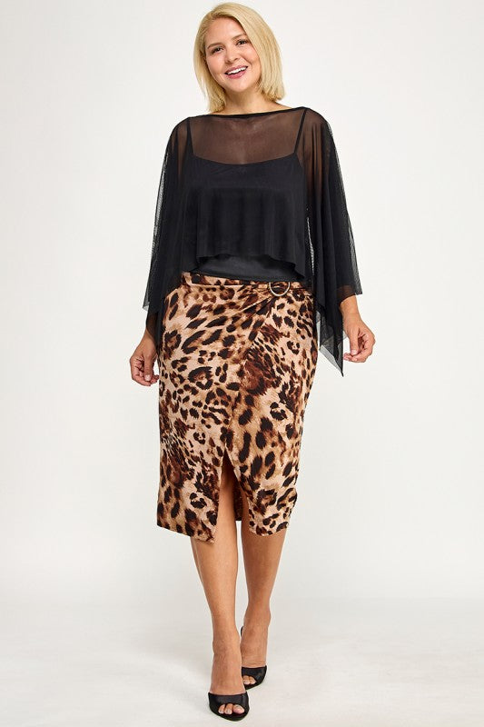 Plus Size Lightweight Mesh Poncho