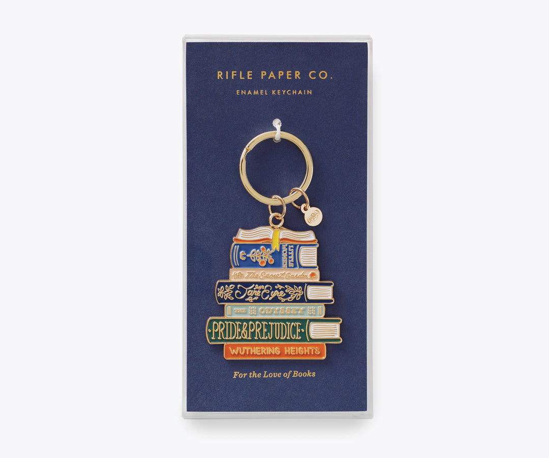 Rifle Paper Co. - Book Club Enamel Keychain