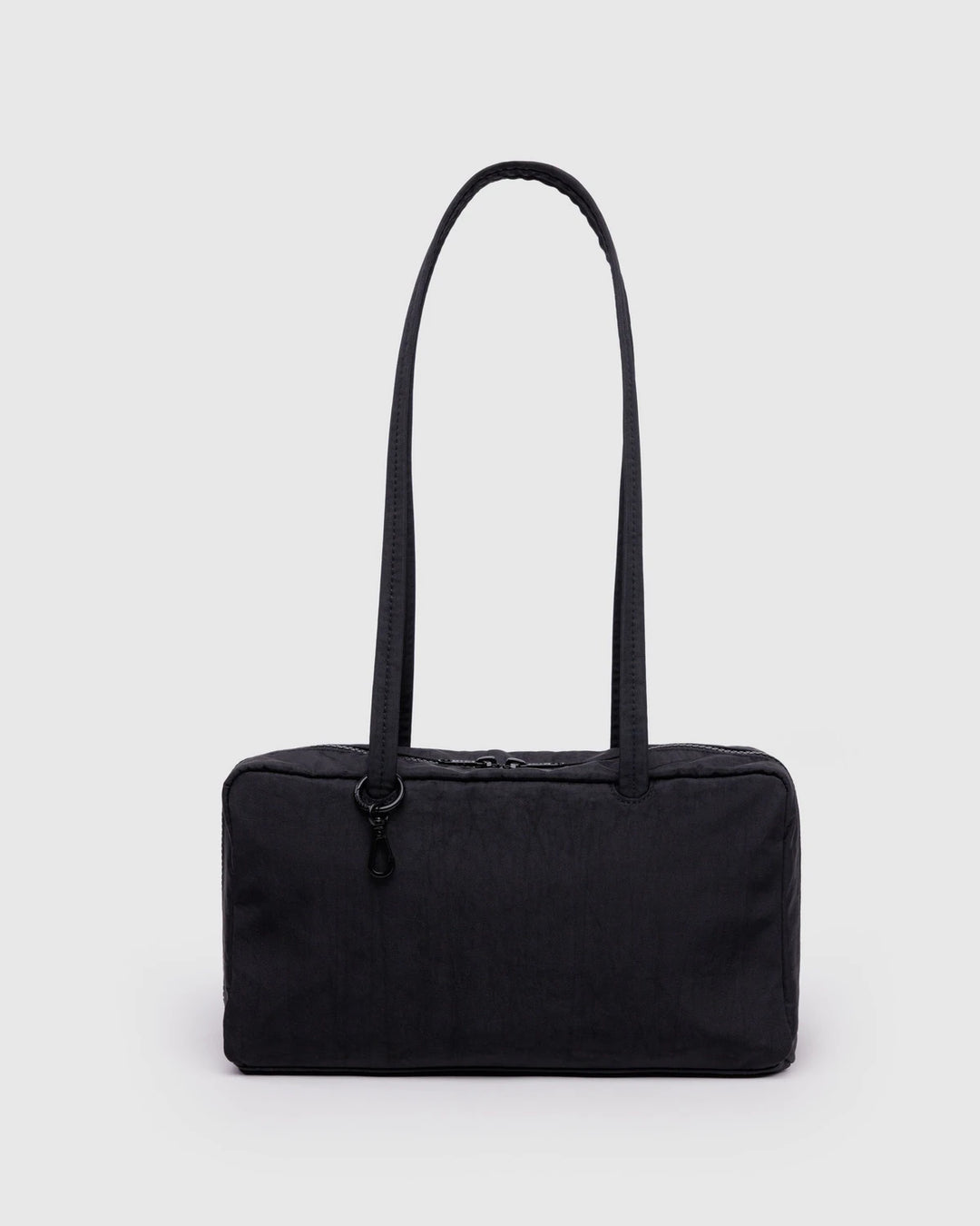 BAGGU- Nylon Bowler Bag Shoulder Purse- Black