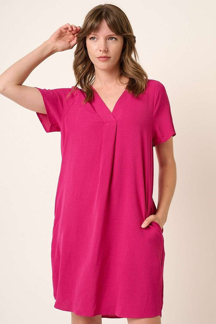Women's Mittoshop Airflow V-Neck Short Long Sleeve Envelope Dress