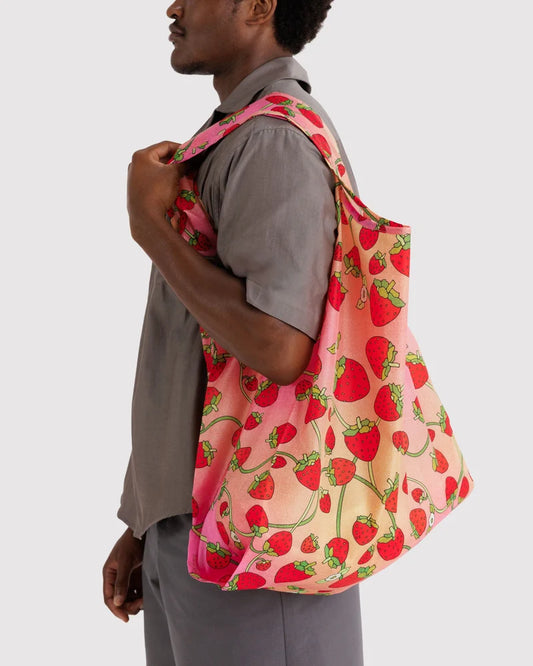 BAGGU- Big Reusable Shopping Bag Strawberriy Blossom