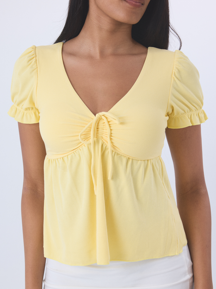 Klassy - Babydoll Puff Sleeve: Rouge Red / 2XL