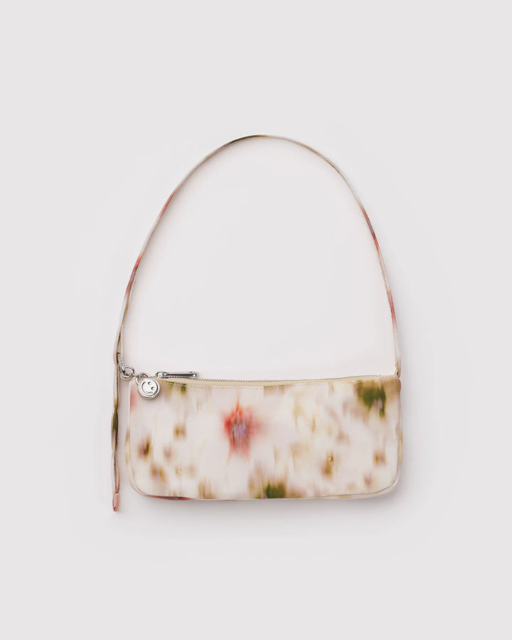 BAGGU- Nylon Pochette Shoulder Strap Pouch Purse Abstract Floral