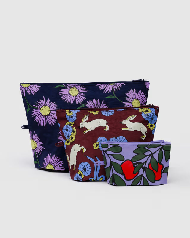 BAGGU- Go Pouch Set- Night Orchard