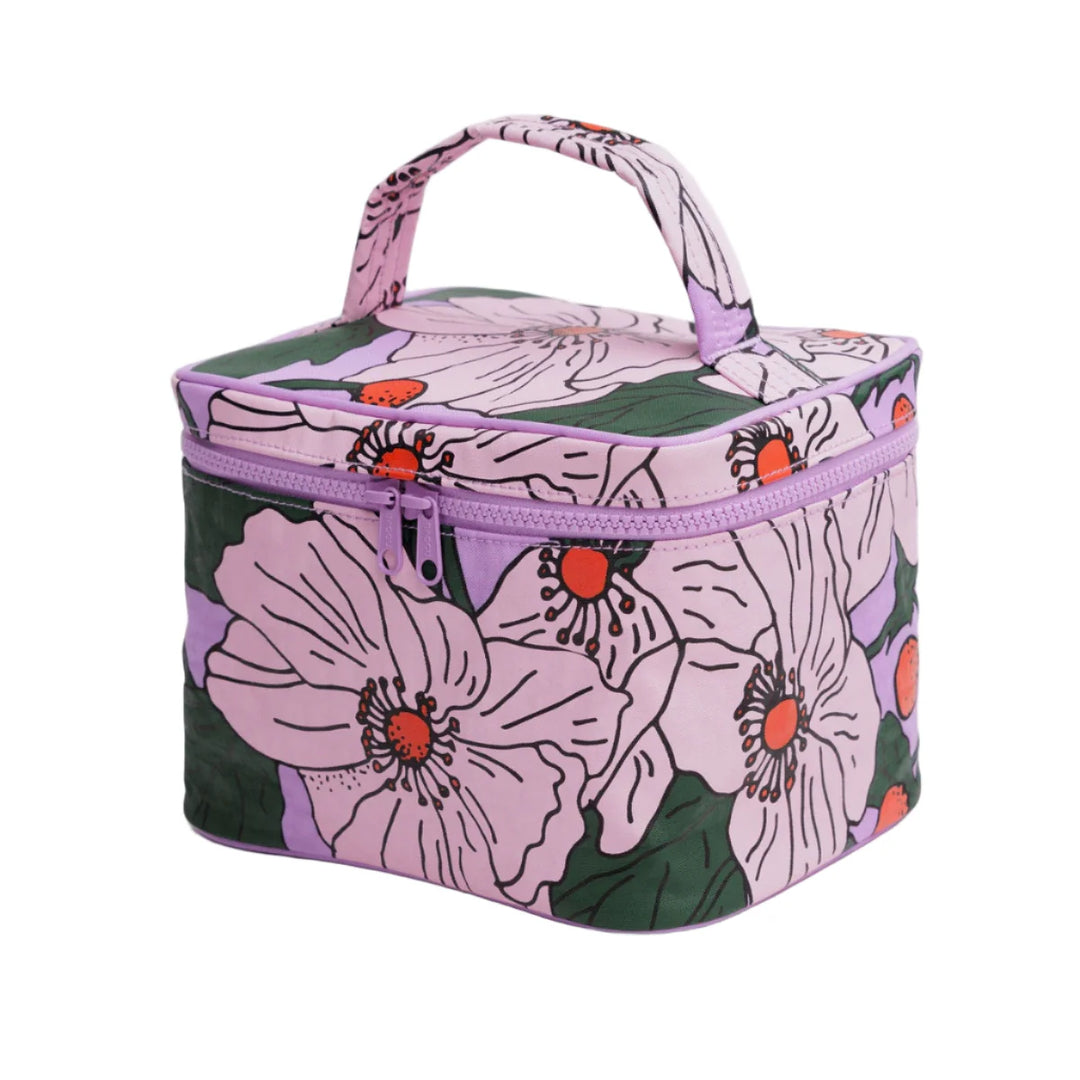 BAGGU- Large Pink Poppy Cosmetic Case